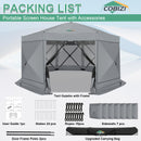 COBIZI 15x15ft Extra Large Pop-Up Gazebo Canopy Tent with Mosquito Netting, Spacious Easy Set-Up Screened Shelter, Durable Outdoor Pavilion with Ground Stakes, Perfect for Patio, Backyard, and Lawn