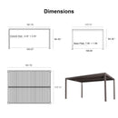 PURPLE LEAF Louvered Pergola 10' × 16' Outdoor Hardtop Gazebo Sun Shade with Adjustable Canopy Patio Aluminum Retractable Roof for Outside Deck Backyard Pavilion