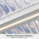 PURPLE LEAF Outdoor Louvered Pergola 12' x 20' White Aluminum Gazebo Pergola with 4 Independently Adjustable Rainproof Hardtop for Patio Garden Yard