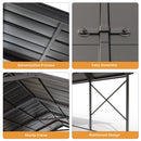 Gotland 12FT x 22FT Heavy Duty Metal Carport, Outdoor Garage Car Shelter with Reinforced Steel Frame, Galvanized Metal Roof, Weather-Resistant Canopy for Cars (Black)