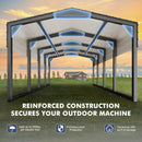 Metal Carport 12x20ft Heavy-Duty | Military-Grade Reinforced Garage Kits with Steel Roof & Hurricane | 550lbs/Sq.Ft Snow/RV/Camper/Truck/Tractor Shelter