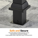 Modern Shade The Horizon Permanent Hardtop Gazebo 12' x 16' w/ 4 LED Lights, Outdoor Gazebo w/Galvanized Steel Double Roof, Patio Pavilion w/Decor Hooks, Mosquito Nettings, Black