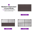 PURPLE LEAF 13' x 20' Louvered Pergola Outdoor Adjustable Louvre Shade Modern Patio Aluminum Pergola with Retractable Roof for Deck Backyard Garden Hardtop Gazebo