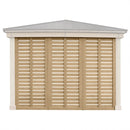 Yardistry 10' Meridian Wooden Privacy Wall, Fits One Side of 10' Meridian Gazebos, Cedar