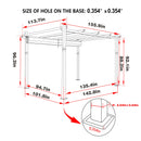 VEIKOU 10x13ft Pergola, Metal Pergola w/Thicker Post & Upgraded Retractable Pergola Canopy, Heavy-Duty Aluminum Pergolas and Gazebos Outdoor Shelter for Porch Yard, Beige