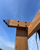 GarveeLife 10x13 Ft Outdoor Pergola with Retractable Canopy Upgraded Outdoor Aluminium Pergola, Faux Wood Grain Metal Patio Gazebo for Modern Backyard Deck for Porch, Awning, Grape Trellis, Khaki