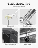 VEVOR 12x20 FT Heavy Duty Carport, Portable Car Canopy with Removable Sidewalls and Door, Outdoor Car Shelter, UV-Resistant, Water-Resistant, All-Season Car Shelter for Cars, Boats, and Equipment