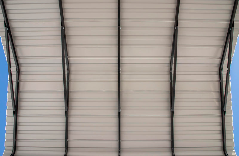 Arrow Carports Galvanized Steel Carport, RV Metal Carport Kit, 14' x 42' x 14', Charcoal
