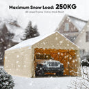 Quictent 13'X20' Retractable Party Tent with Wheels Movable Heavy Duty Carport Garage with Transparent Windows and Curtains