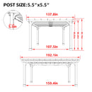 Yardenaler 12 x16 FT Wooden Pergola, Cedar Wood Gazebo with Flat Roof, Outdoor Garden Shelter with Stakes Included, Patio, Deck, Backyard, Lawn