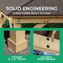 Yardistry 10' x 10' Meridian Gazebo Brown