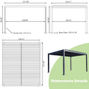 Sunnyglade Patio Pergola Canopy Modern Aluminum Pergola with Adjustable Louvered Gazebo for BBQ, Backyard,Party, Lawn,Garden (Dark Gray, 10x13FT)