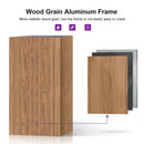 PURPLE LEAF 14' X 20' Outdoor Hardtop Gazebo for Patio Galvanized Steel Double Roof Permanent Canopy Teak Finish Coated Aluminum Frame Pavilion Gazebo with Netting