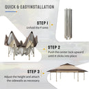 CROWN SHADES 12x12 Pop up Gazebo with Mosquito Nettings, Patented Center Lock 6-Sided Portable Gazebo, 300D Silver-Coated Fabric UV Resistant, Pop Up Canopy Tent for Patio, Party, Beige&Coffee