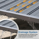 COBANA 10' x 14' Large Gazebo, Hardtop Wall Mounted Lean to Gazebo Pergola with Metal Roof for Patio, Deck, Backyard