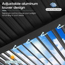 LVUYOYO Outdoor Louvered Pergola 10' x 10', Patio Aluminum Pergola with Adjustable Roof, Metal Gazebo for Backyard, Garden, Deck(Black)