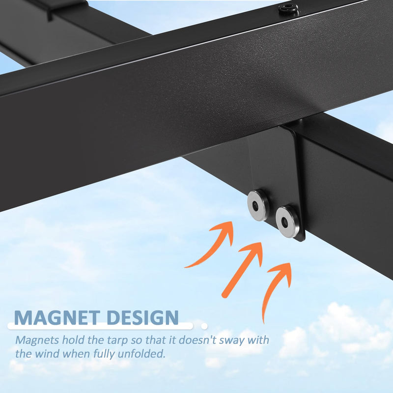 Aoxun 12x14FT Aluminum Pergola, Outdoor Retractable Pergola with Upgraded Canopy Cover, Heavy Duty Metal Pergolas and Gazebos with Adjustable Sun Shade for Modern Patio, Backyard, Deck, Garden