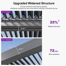 PURPLE LEAF Louvered Pergola 10' x 13' Outdoor Full Aluminum Pergola with Adjustable Rainproof Roof Modern Retractable Patio Hardtop Gazebo for Deck Backyard Garden Slate Grey