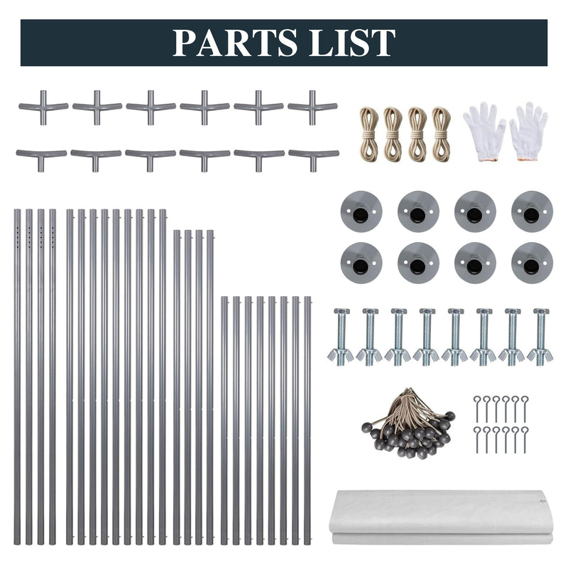 Shintenchi Carport 10' x 20' Heavy Duty Portable Garage, Car Port Canopy with Side-Opening Removable Door & Roll-Up Windows, Car Canopy for Truck,Car,Boat,Motorcycle,White