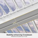 PURPLE LEAF Outdoor Louvered Pergola 12' x 12' White Aluminum Pergola Modern Shade Gazebo with 2 Independently Adjustable Rainproof Hardtop for Patio Garden Yard