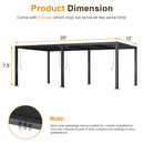 RoyalCraft Adjustable Louvered, Heavy-Duty Aluminum Outdoor Pergola, Metal Hardtop Pergola with Adjustable Roof for Patio, Deck, Garden, Yard (Black, 12' x 20')