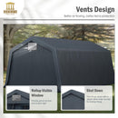 HERA'S PALACE 13x22 ft Heavy Duty Carport Portable Canopy Storage Shelter Shed with Metal Frame and Divider Curtain All-Season Tarp for Car Boat Truck Motorcycle