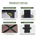 Aoxun 10' x 12' Gazebo for Patio, Gazebo Pergola with Sloped Roof, Large Wall-Mounted Heavy Duty Awnings, for Backyard, Deck, Patio