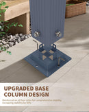 Garvee 10x13 Ft Aluminum Pergola with Retractable Canopy Metal Gazebo for Modern Backyard Deck Porch Grape Trellis(Khaki)