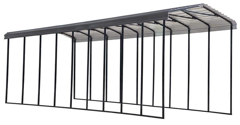 Arrow Carports Galvanized Steel Carport, RV Metal Carport Kit, 14' x 42' x 14', Charcoal