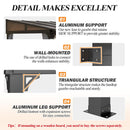 GARTOO 10’ x 10’ Gazebo for Patio - Aluminum Lean to Gazebos Pergola with Sloping Roof, Outdoor Wall-Mounted Canopy Awnings to House for Patio, Garden, Lawn, Backyard Deck