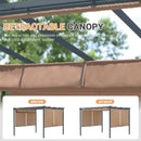 Masyardi 12 x 12 Ft Outdoor Aluminum Pergola, Retractable Canopy & 2 Sides Shades for Patio Backyard Garden Deck