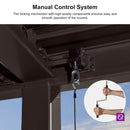 PURPLE LEAF 10' x 14' Louvered Pergola Outdoor Adjustable Louvre Shade Modern Patio Aluminum Pergola with Retractable Roof for Deck Backyard Garden Hardtop Gazebo