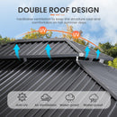 13’x15’ Outdoor Wooden Gazebo - Outdoor Patio Gazebo with Galvanized Steel Double Roof, Cedar Wooden Frame Pavilion with Netting and Curtains, Pergolas for Garden, Lawn, Poolside(13x15FT)