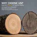 AMERLIFE 13x15 Hardtop Gazebo, Spruce Wood Gazebo with Storage Bar Counter, Outdoor Pavilion with Double Iron Roof, for Patio, Lawns, Garage, Black + Natural Wood