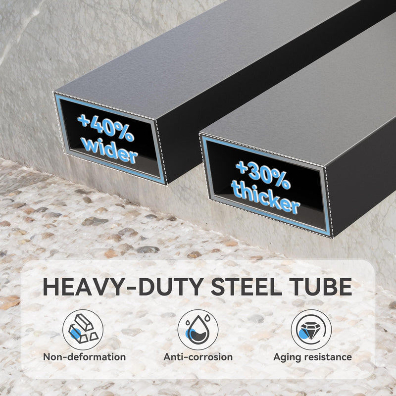 Kurapika 12x22 FT Metal Carport with Reinforced Base Outdoor Heavy Duty Car Port with Galvanized Steel Roof, Garage Car Shelter, Multi-Purpose Carports for Car, Truck and Boats