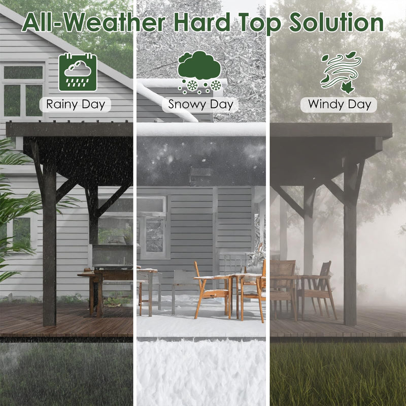 U-MAX 17' x 12' Wooden Gazebo, Freestanding Gazebos Pergola on Clearance, Outdoor Patio Wood Heavy Duty Wood Pergola for Backyard Garden