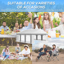 Outsunny 20 x 20 ft Heavy Duty Party Tent Outdoor Gazebo Wedding Tent Event Shelter Carport BBQ with Removable Sidewalls & Windows, Outside Waterproof Canopy for Parties, White and Gray