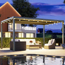 RoyalCraft Adjustable Louvered, Heavy-Duty Aluminum Outdoor Pergola, Metal Hardtop Pergola with Adjustable Roof for Patio, Deck, Garden, Yard (Black, 12'x16')