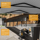 20 x 30 FT Metal Carport with Galvanized Steel Roof, Heavy Duty Metal Roof Carport with Enhanced Base, Tall MetalCarport Kits Garage for Tractors, Trucks, Boats, Cars