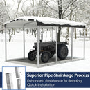 Xilingol Metal Carport, Heavy Duty Carport Canopy with Galvanized Steel Frame and Roof, Outdoor Storage Shed, Car Tent Garage Shelter for Pickup, Truck, Boat and Tractor, Grey (10x15 FT)