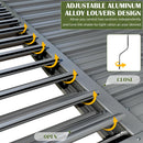 VIWAT Aluminum 10x12 FT Louvered Pergola, Outdoor Pergola with Adjustable Louvered Roof Outdoor Patio Shade Cover, Waterproof & Rustproof Aluminum Gazebo for Backyard and Garden, Gray