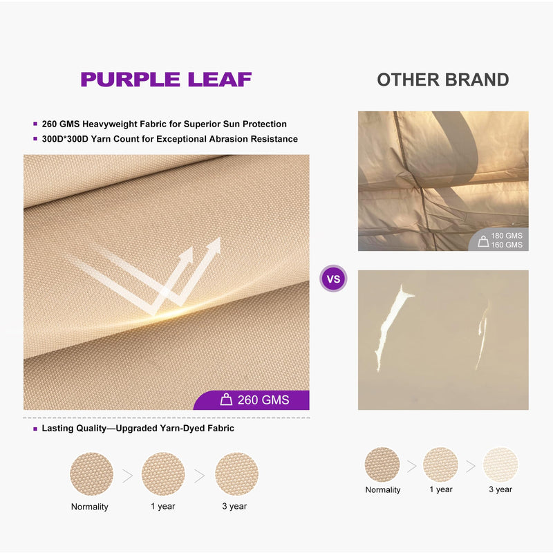 PURPLE LEAF 12' X 18' Outdoor Retractable Aluminum Pergola with Sun Shade Canopy Patio Metal Porch Garden Pavilion Grill Gazebo Modern Backyard Grape Trellis Pergola, Beige