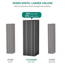 YITAHOME 12x14ft Hardtop Gazebo, Heavy Duty Double Roof Galvanized Steel Outdoor with Nettings and Curtains Combined of Vertical Stripes Roof for Patio, Backyard, Deck, Lawns, Gray