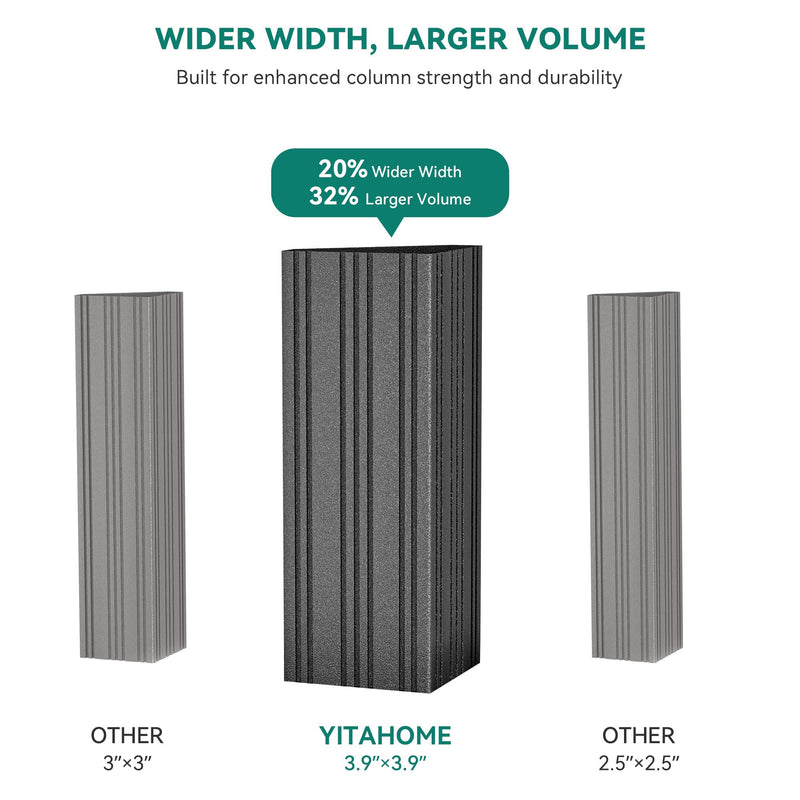 YITAHOME 12x14ft Hardtop Gazebo, Heavy Duty Double Roof Galvanized Steel Outdoor with Nettings and Curtains Combined of Vertical Stripes Roof for Patio, Backyard, Deck, Lawns, Gray