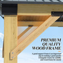 13’x15’ Outdoor Wooden Gazebo - Patio Galvanized Steel Gazebos with Double Vented Roof, Heavy-Duty Cedar Wood Gazebo for Garden, Lawn, Poolside, Backyard Deck