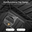 Aoxun 12'x14' Hardtop Gazebo, Aluminum Frame Canopy with Double Galvanized Steel Roof, Outdoor Metal Pavilion with Netting, Curtains for Backyard, Patio and Deck