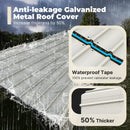 ADVANCE OUTDOOR Metal Roof Carports Kits 10x15 ft Heavy Duty Steel Car Canopy Hard Top Garage, White