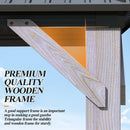 GARTOO 12' x 16' Outdoor Wood Gazebo - Permanent Wooden Hardtop Gazebo Pavilion with Double Curtains, Galvanized Steel Roof Cedar Wood Gazebos for Garden, Lawn, Poolside, Backyard Deck