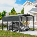 SENYUN Heavy Duty Metal Carport, 10X15 FT Waterproof Carport Canopy with Galvanized Steel Frame and Roof Sunshade Garage Car Shelter for Trucks, Boats, Tractors