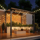 Vongrasig 10’ x 8’ Gazebo for Patio, Large Wall-Mounted Pergola Gazebo on Clearance, Outdoor Lean to Awnings for Backyard, Deck, Patio